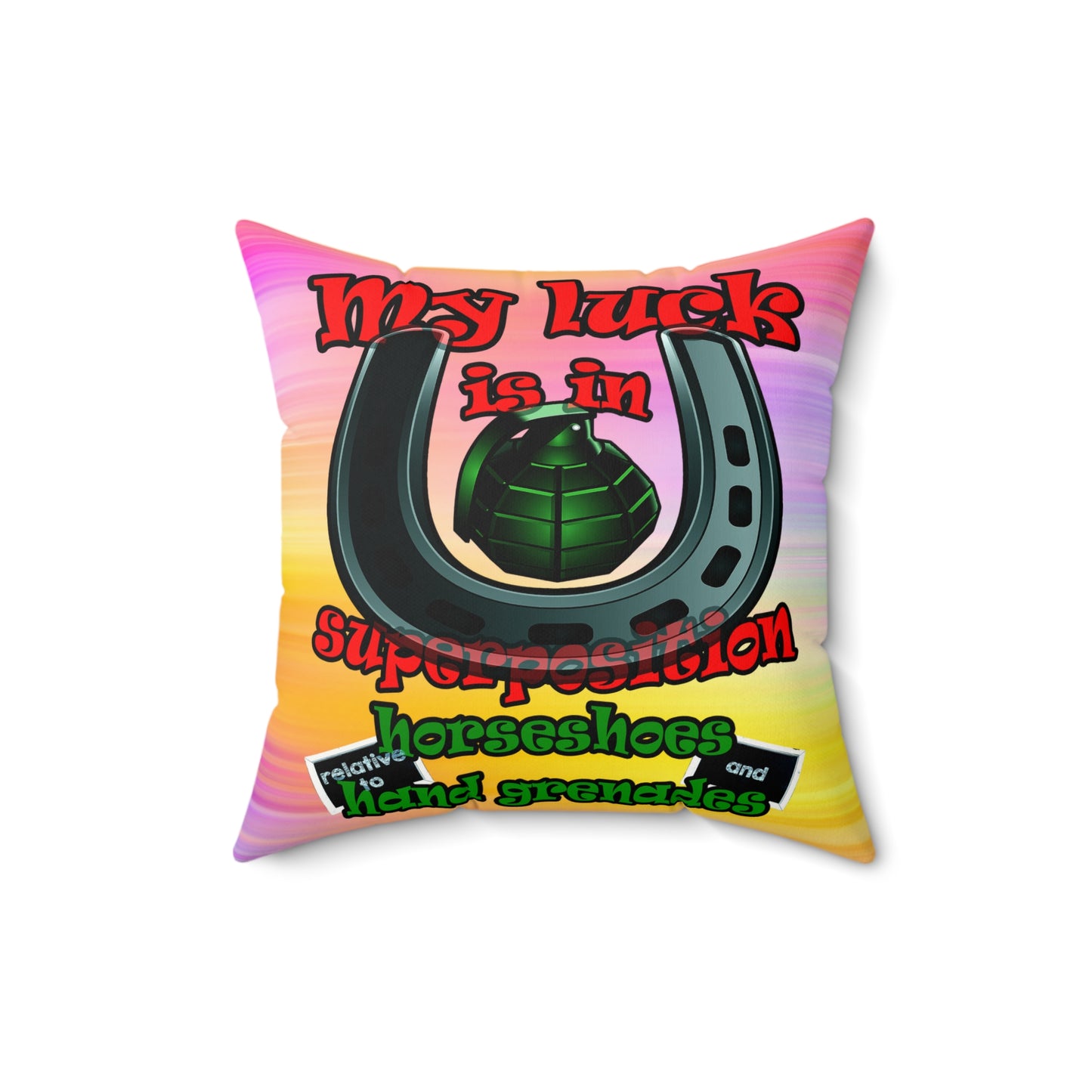 my luck - Faux Suede Square Pillow - (color blur)
