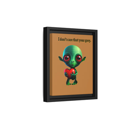 I don't care that your grey - framed canvas art (light brown)