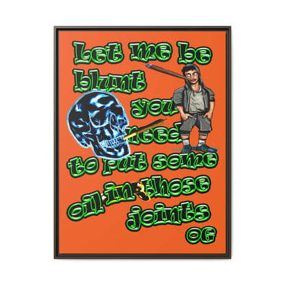 og - framed canvas art (orange)