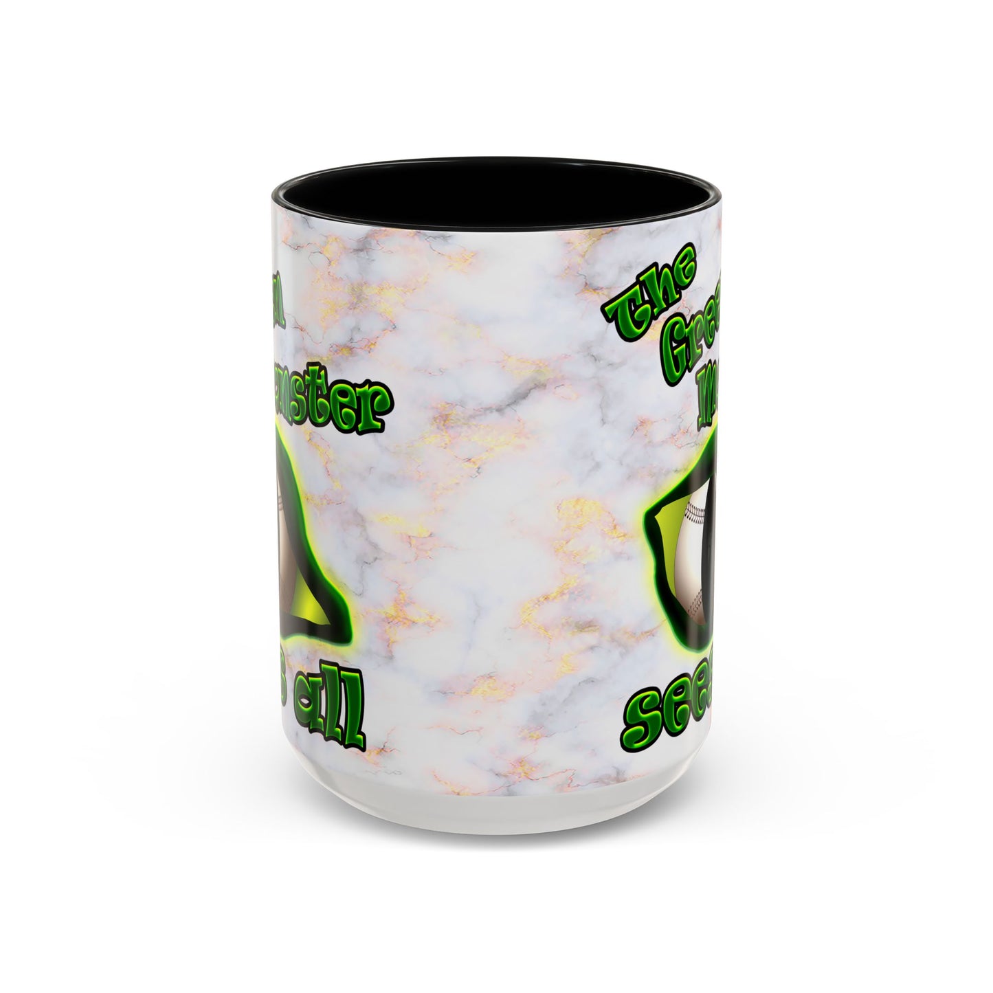 green monster - Accent Mug (white marble)