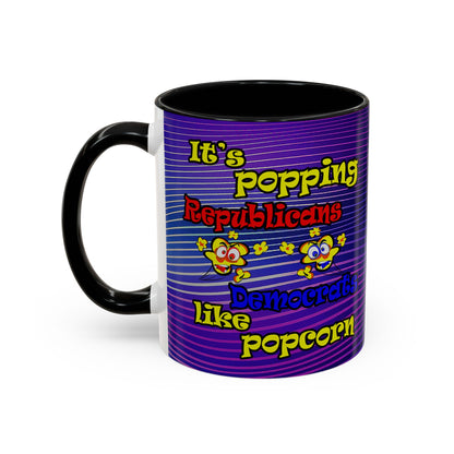 popping like popcorn - Accent Mug (purple wave)