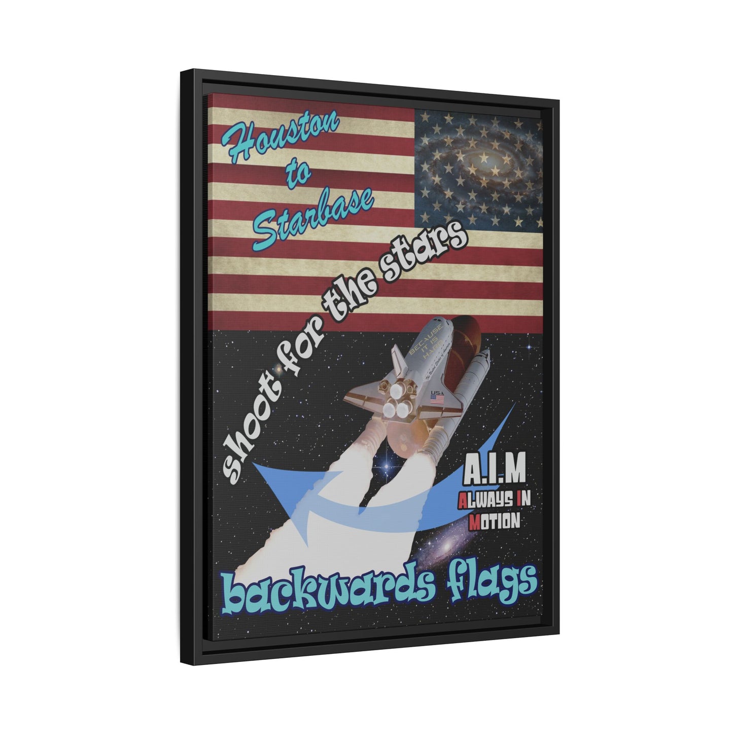 shoot for the stars - framed canvas art