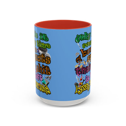 the bum's shit - Accent Mug (light blue)
