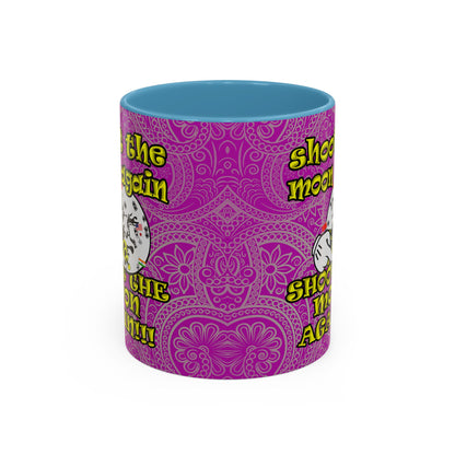shoot the moon again - Accent Mug (pink swirl)