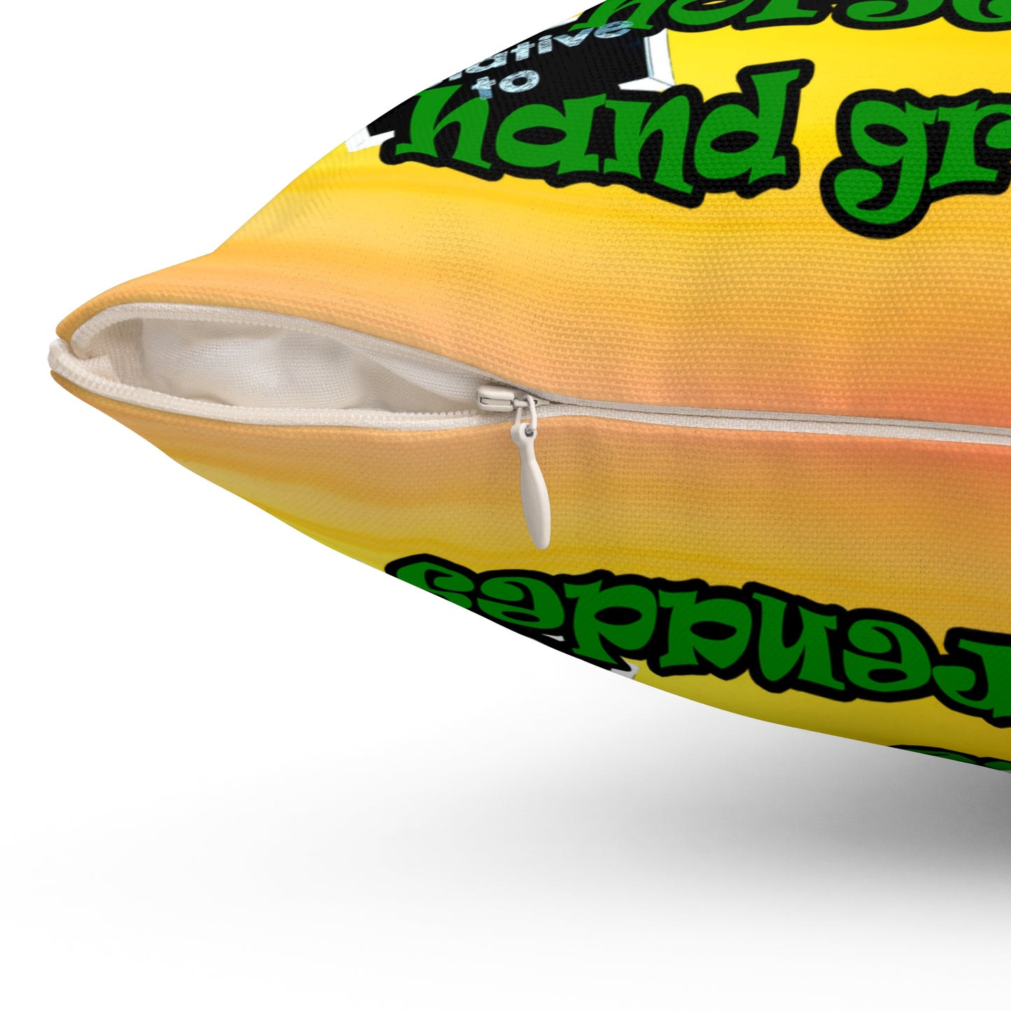 my luck - Spun Polyester Square Pillow - (color blur)