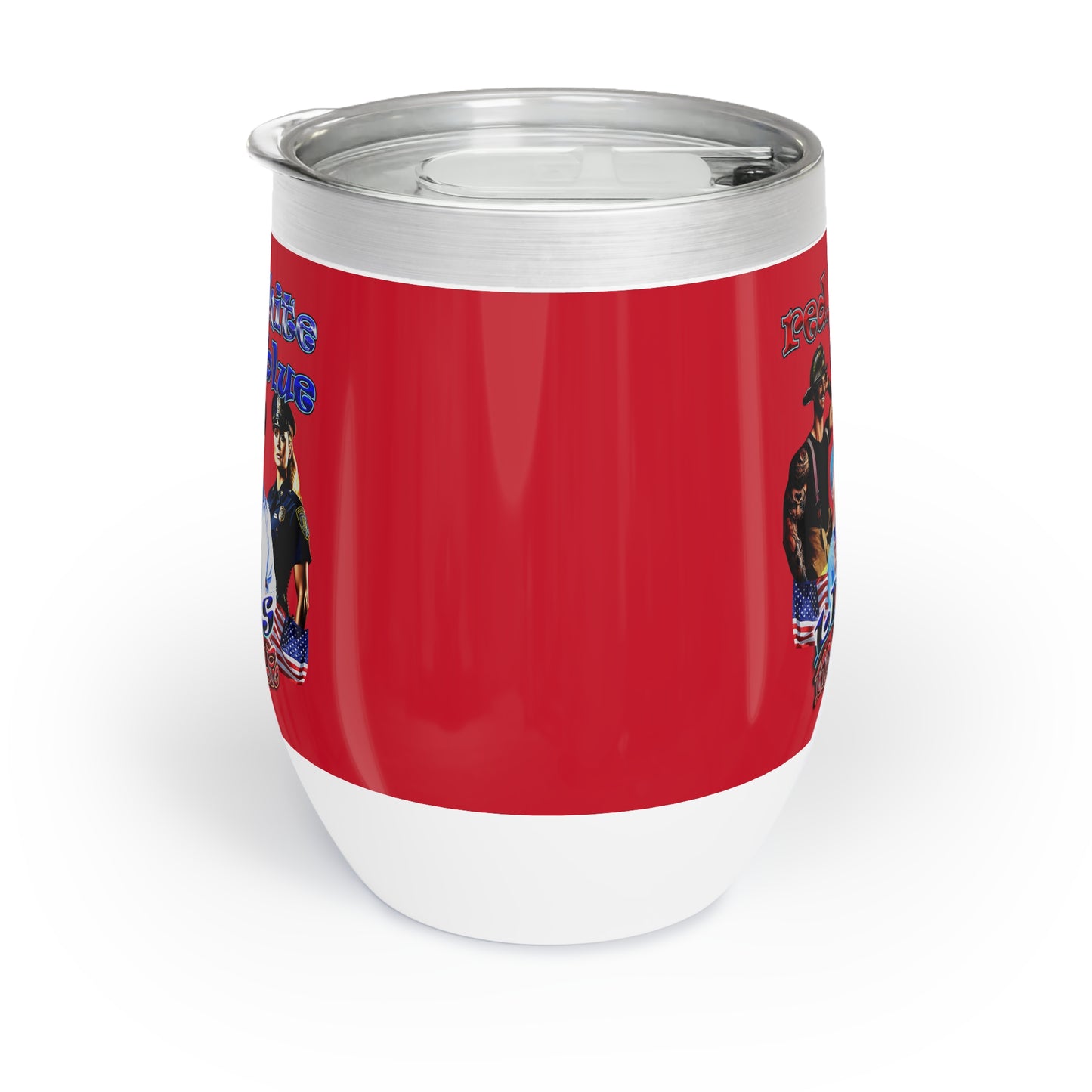 rw&b lives matter - Chill Wine Tumbler (dark red)
