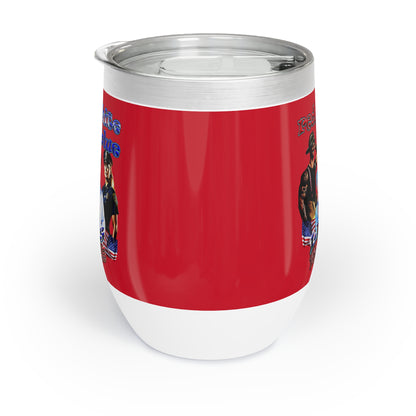 rw&b lives matter - Chill Wine Tumbler (dark red)