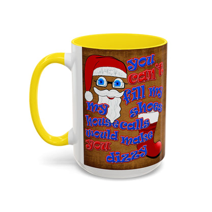 santa's shoes - Accent Mug (brown papyrus)