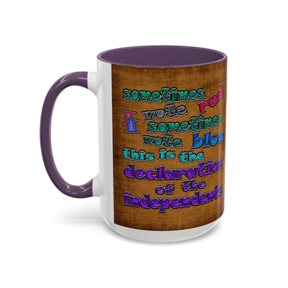 declaration of the independents - Accent Mug (brown papyrus)