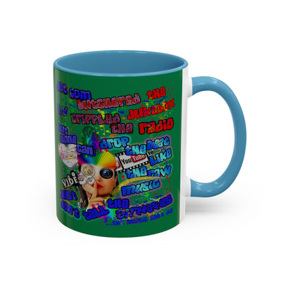 drop the beat - Accent Mug (dark green)