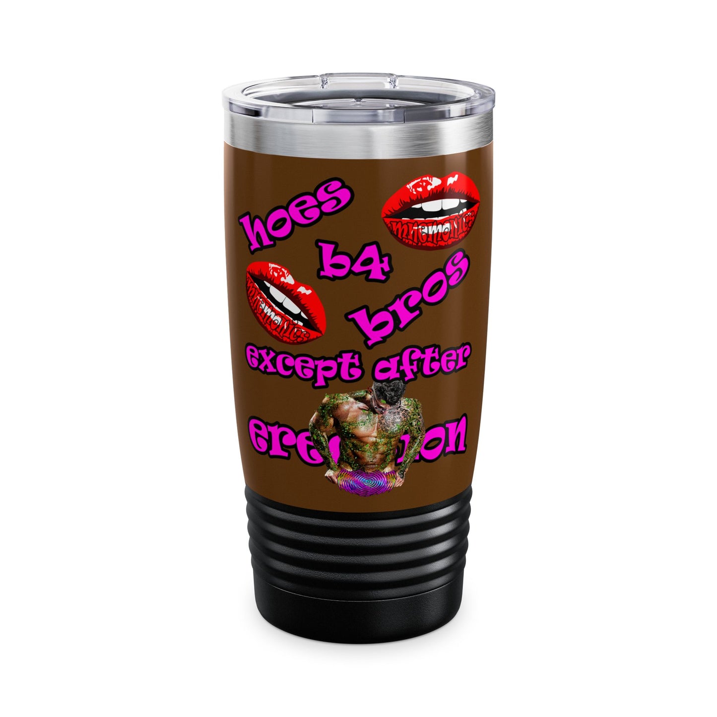hoes b4 bros - Ringneck Tumbler, 20oz (brown)