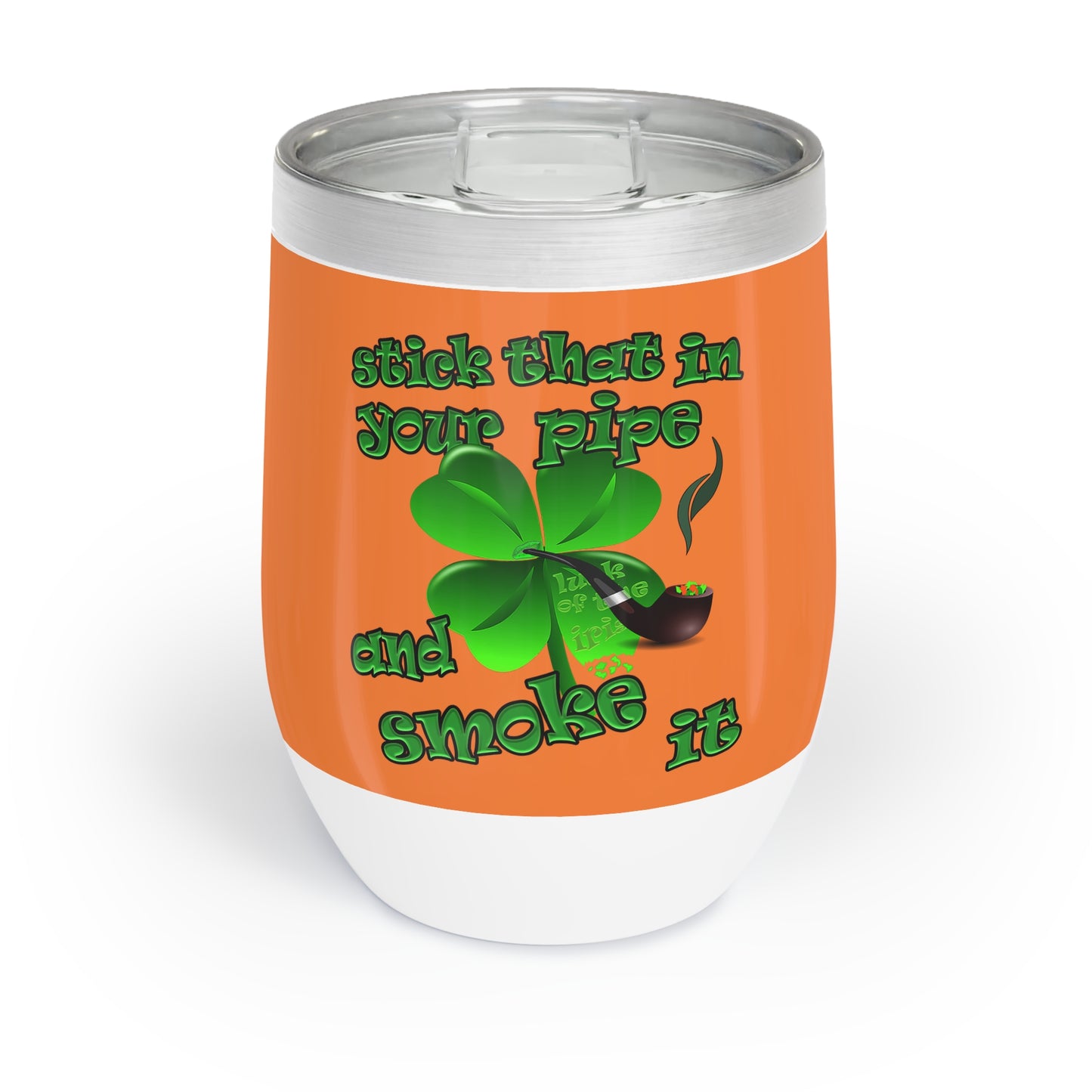 celtics logo - Chill Wine Tumbler (crusta)