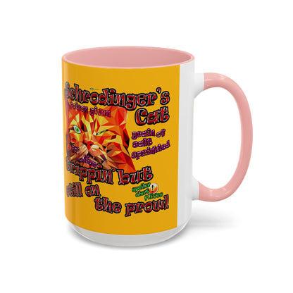 schrodinger's cat - Accent Mug (yellow)