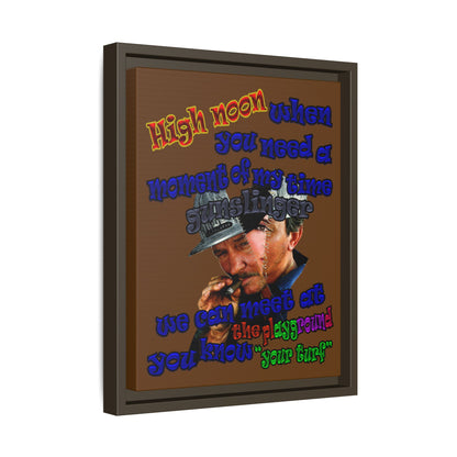 high noon - framed canvas art (brown)