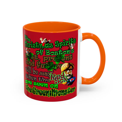 christmas spirits of boston - Accent Mug (dark red)