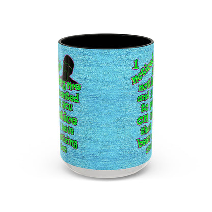 noticed you noticing - Accent Mug (faded dark blue)