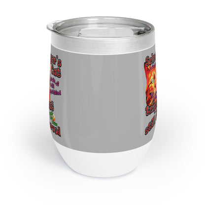 schrodinger's cat - Chill Wine Tumbler (light grey)