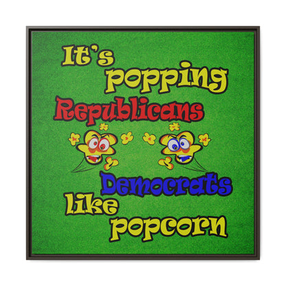 popping like popcorn - framed canvas art (green turf)