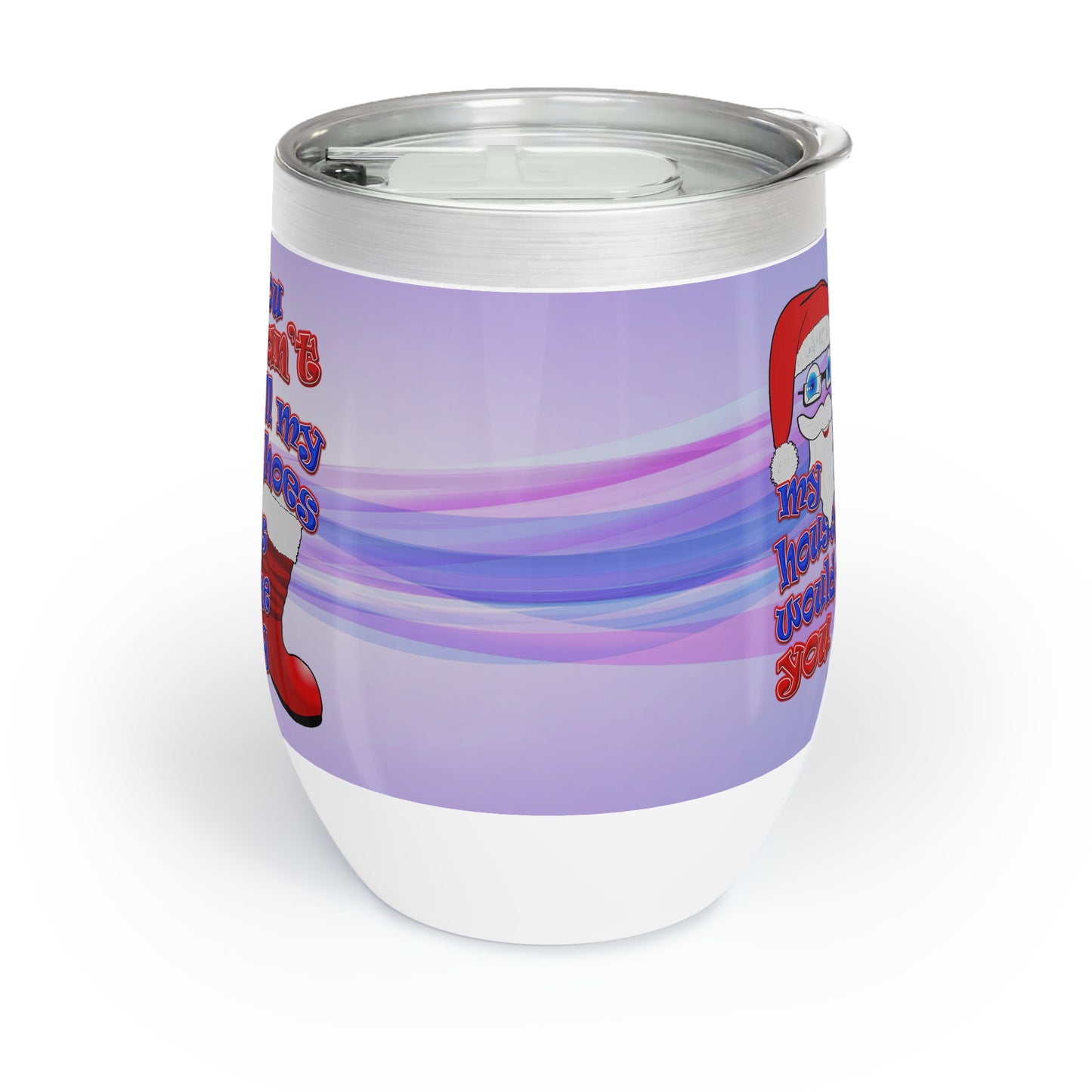 santa's shoes - Chill Wine Tumbler (light blue-pink wave)