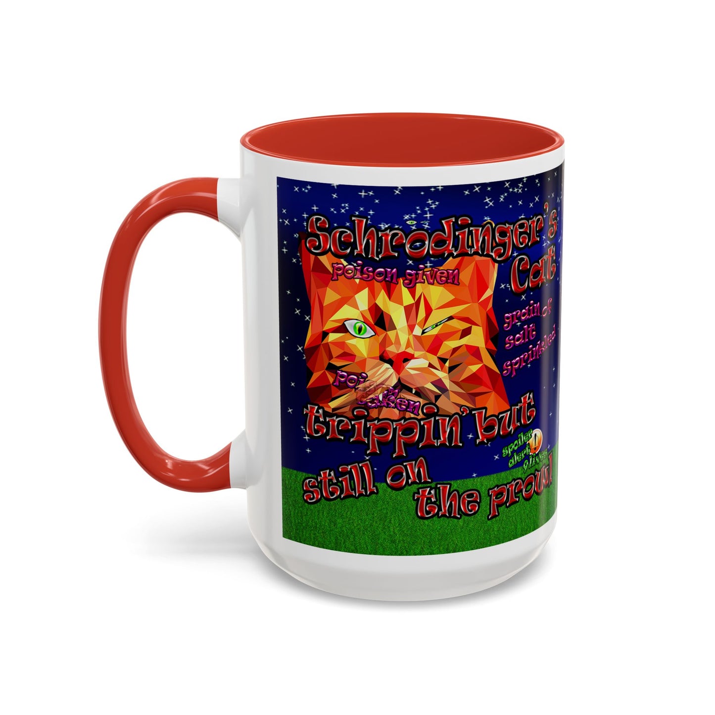 schrodinger's cat - Accent Mug ('snoops' background)