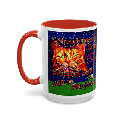 schrodinger's cat - Accent Mug ('snoops' background)