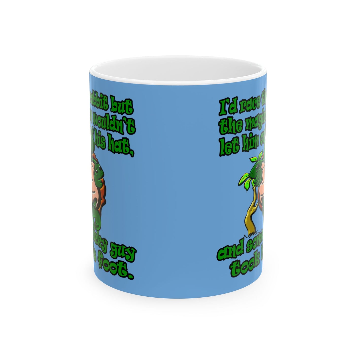 turtle race - White Mug (light blue)