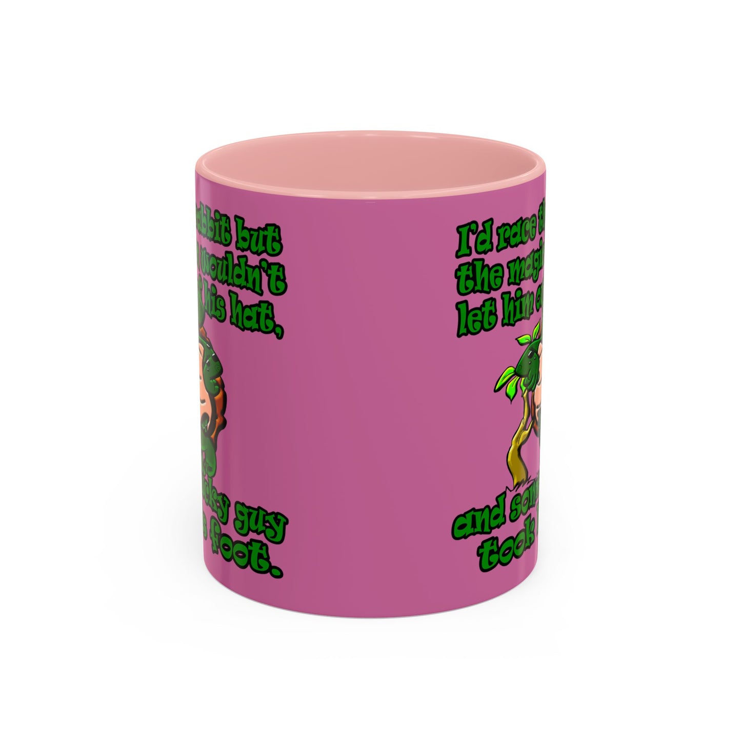 turtle race - Accent Mug (light pink)