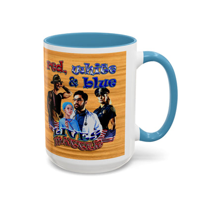 rw&b lives matter - Accent Mug (butterscotch wood finish)