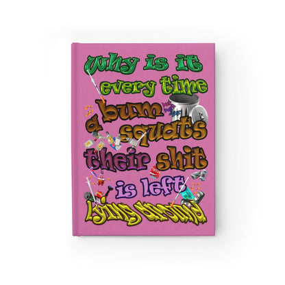 the bum's shit - journal-lined (light pink)