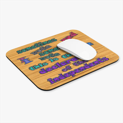 declaration of the independents - Mouse Pad (Rectangle) (butterscotch wood finish)