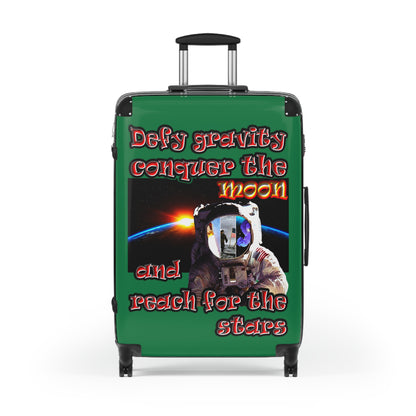 defy conquer reach - Suitcase (dark green)