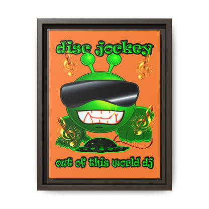 disc jockey - framed canvas art (crusta)