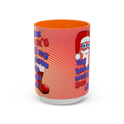 santa's shoes - Accent Mug (yellow-orange wave)