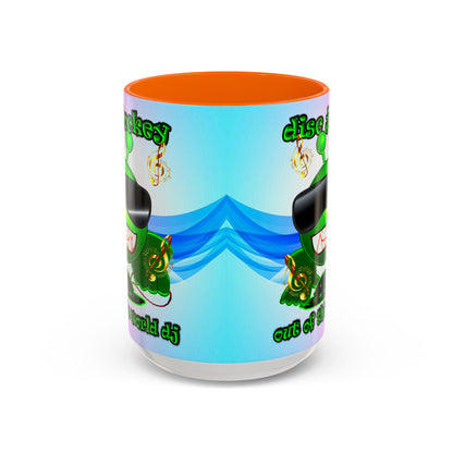 disc jockey - Accent Mug (light blue-pink wave)