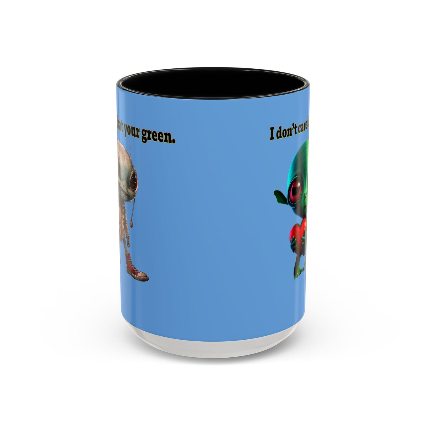 I don't care that your grey - Accent Mug (light blue)