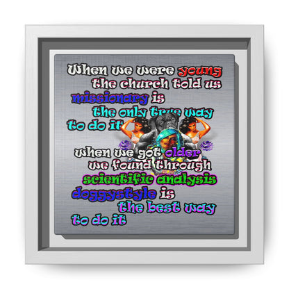 doggystyle - framed canvas art (brushed nickel)