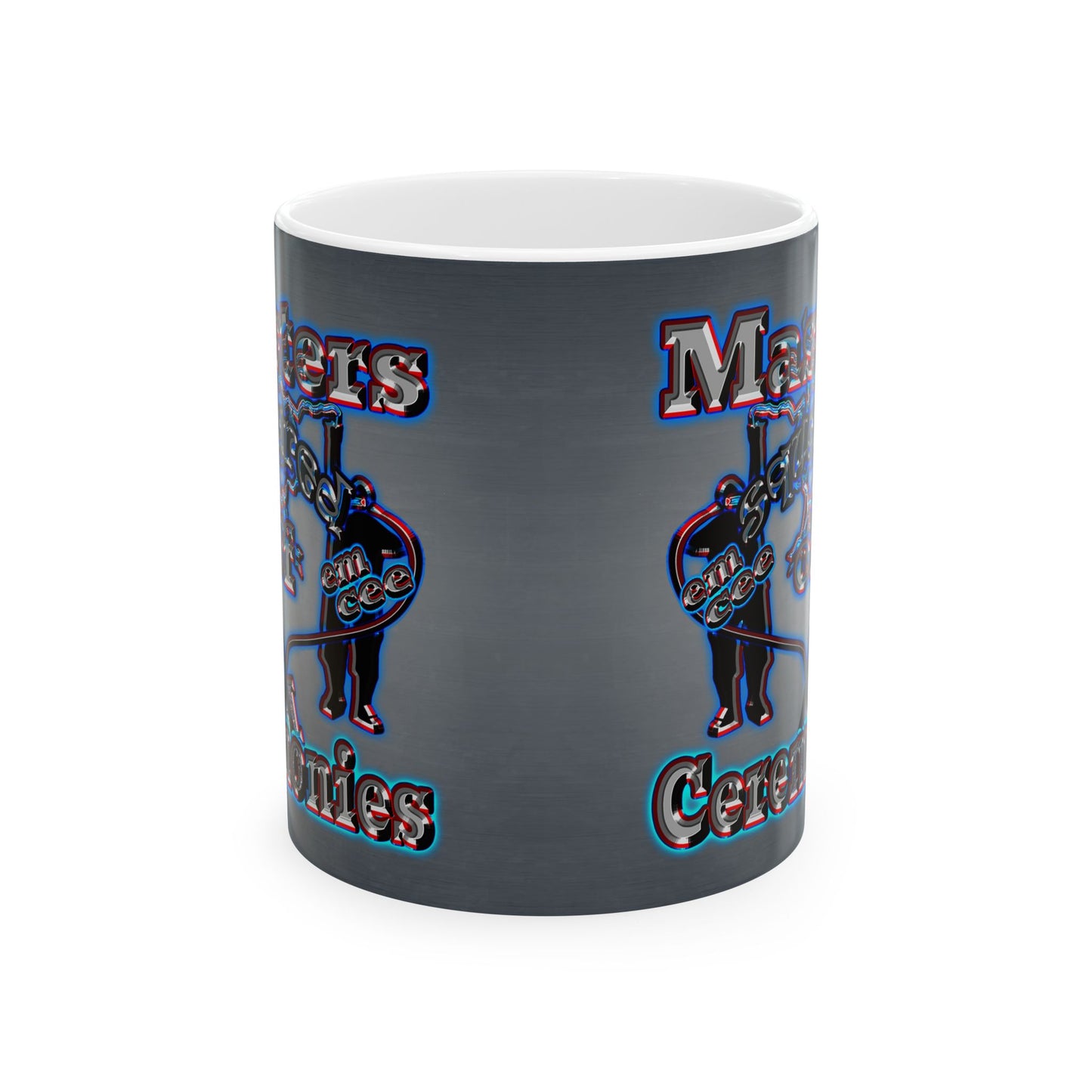em cee squared - White Mug (grey-light grey)