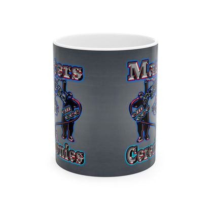 em cee squared - White Mug (grey-light grey)