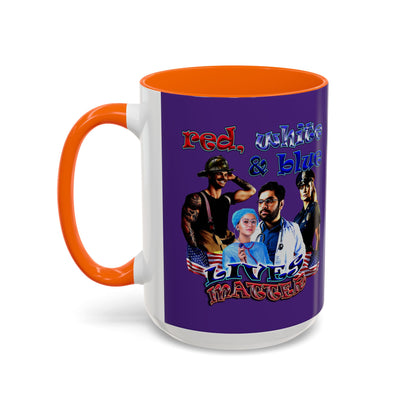rw&b lives matter - Accent Mug (purple)