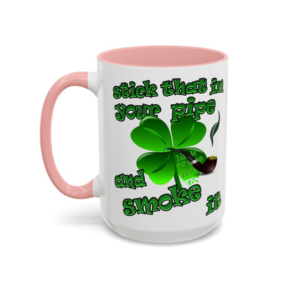 celtics logo - Accent Mug (white)