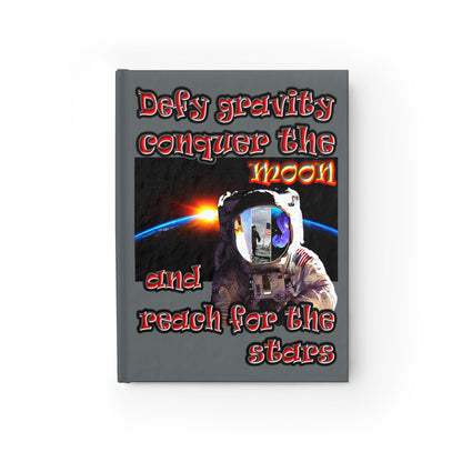 defy conquer reach - journal-lined (dark grey)