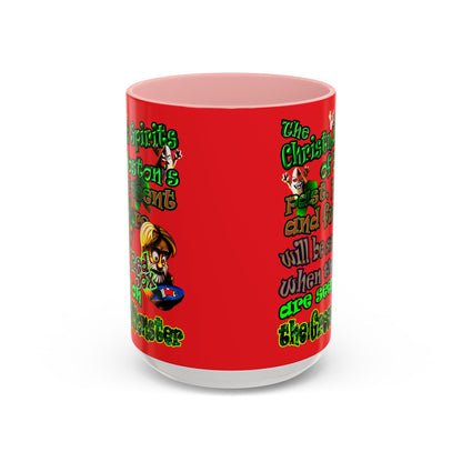 christmas spirits of boston - Accent Mug (red)