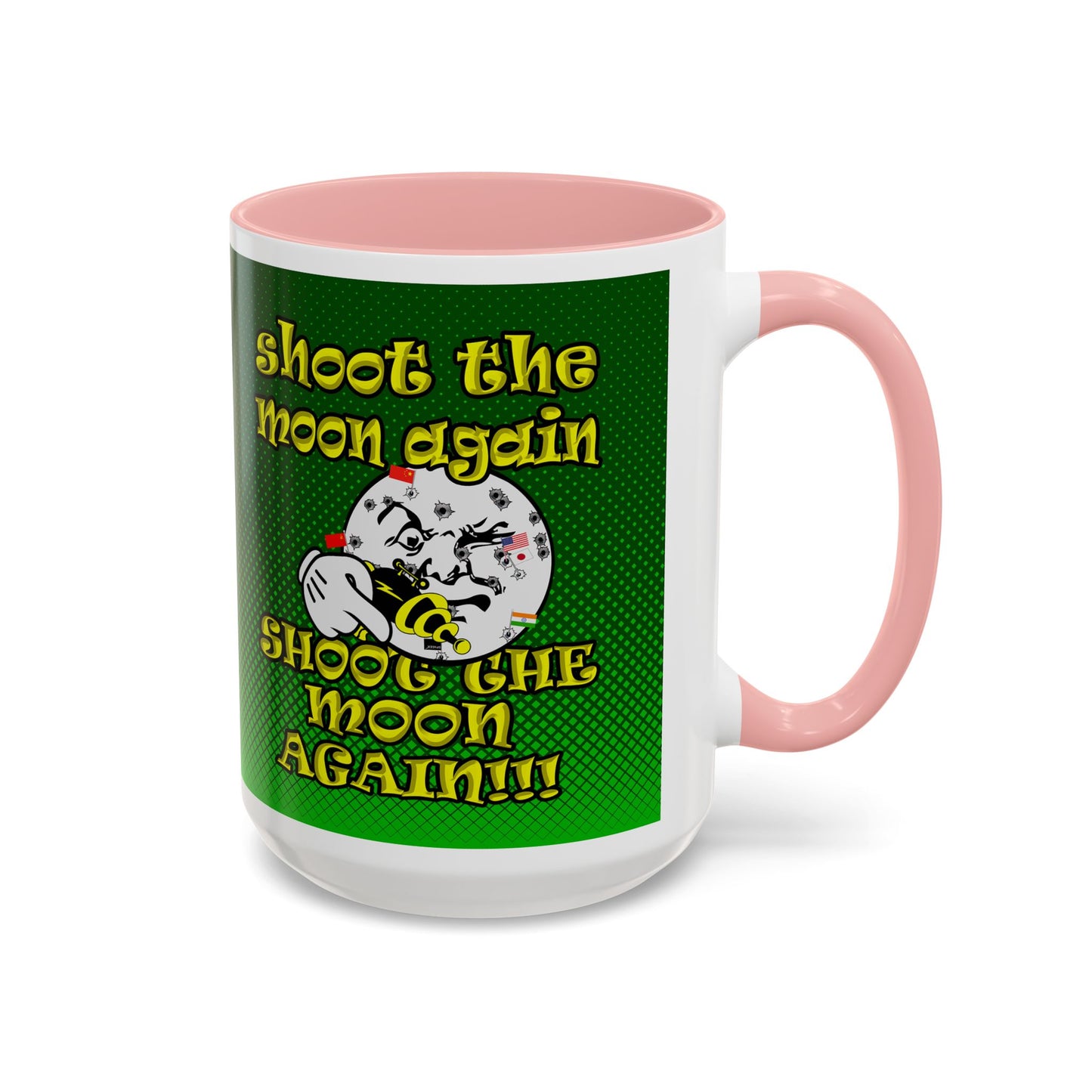 shoot the moon again - Accent Mug (logo green)