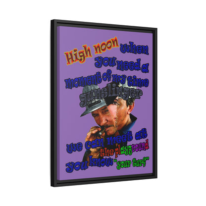high noon - framed canvas art (light purple)