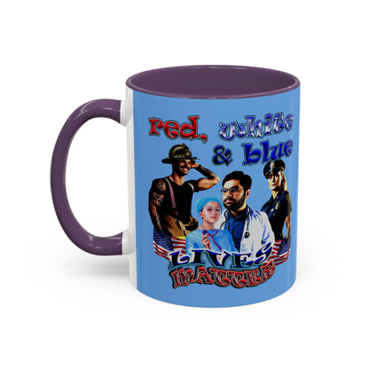 rw&b lives matter - Accent Mug (light blue)