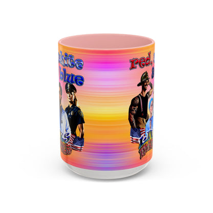 rw&b lives matter - Accent Mug (color blur)