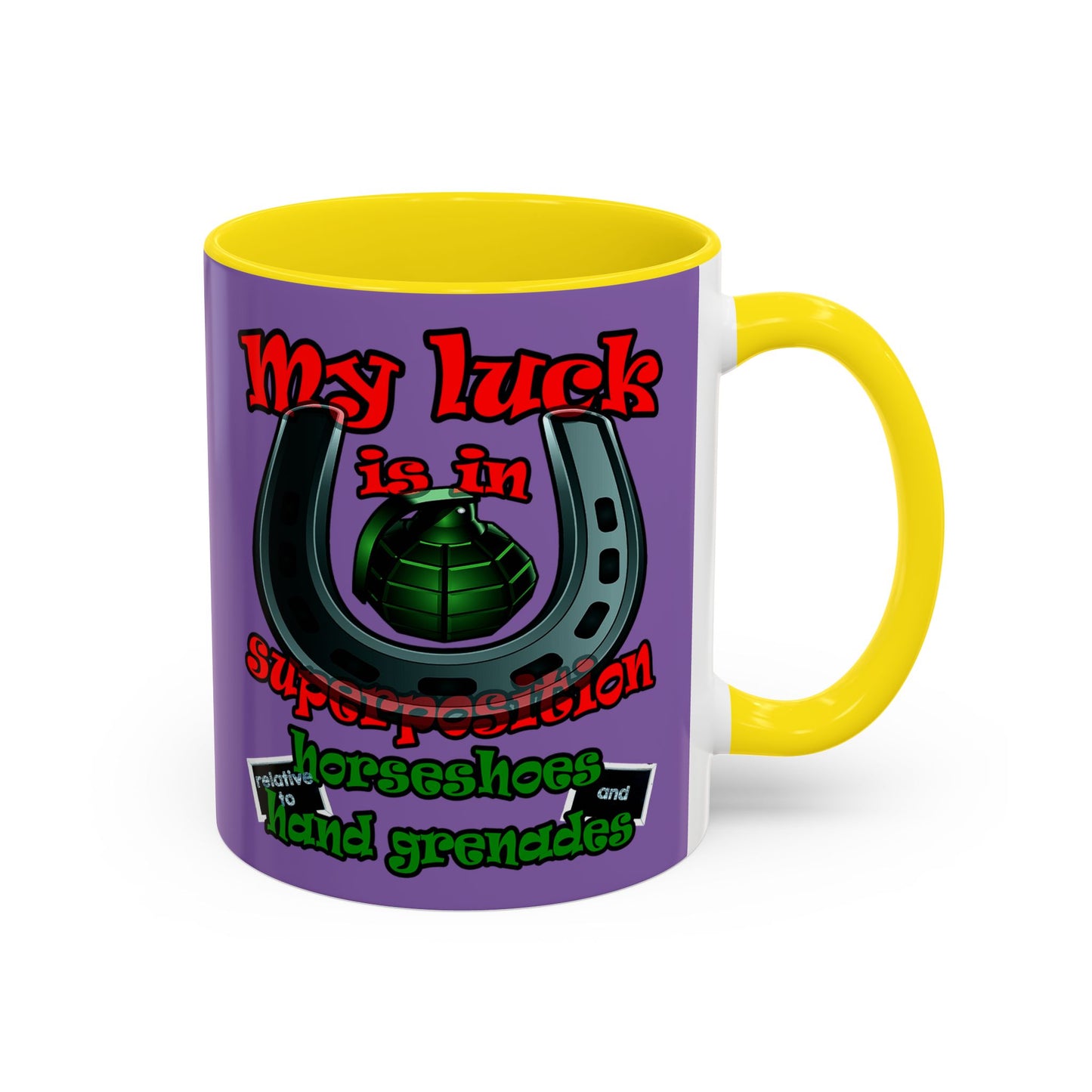 my luck - Accent Mug (light purple)