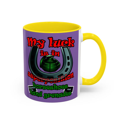 my luck - Accent Mug (light purple)