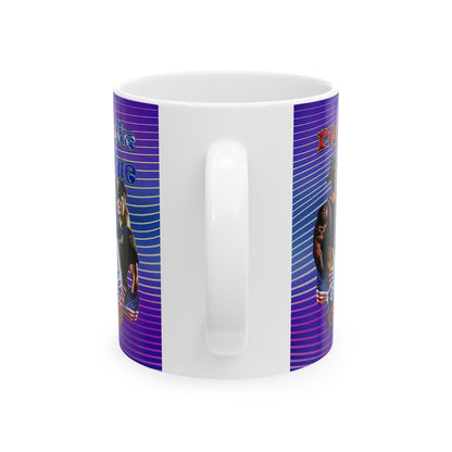 rw&b lives matter - White Mug (purple wave)