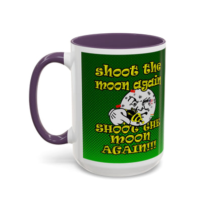 shoot the moon again - Accent Mug (logo green)